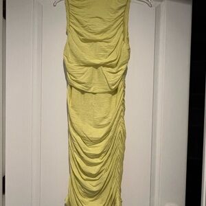 Alice + Olivia Strapless Yellow Dress